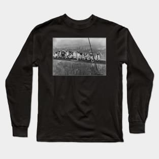 Pugs Eating Lunch on a Skyscraper Long Sleeve T-Shirt